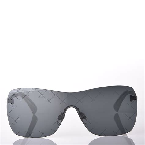 4215 chanel sunglasses|CHANEL Shield Runway Sunglasses 4215 Silver Blue Mirror .